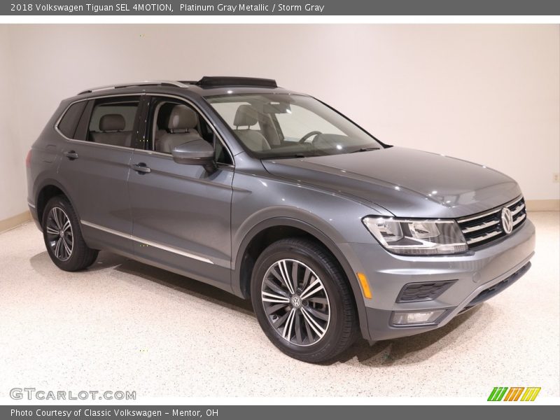 Platinum Gray Metallic / Storm Gray 2018 Volkswagen Tiguan SEL 4MOTION