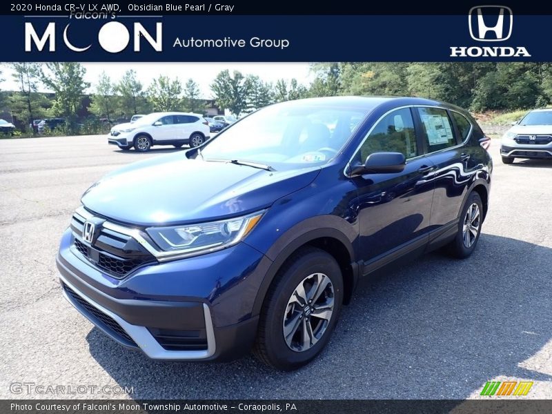 Obsidian Blue Pearl / Gray 2020 Honda CR-V LX AWD