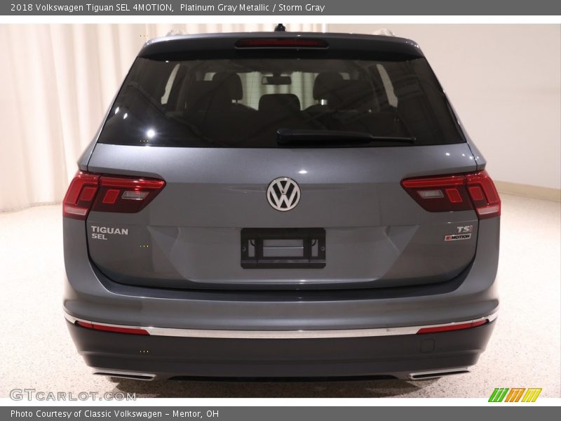 Platinum Gray Metallic / Storm Gray 2018 Volkswagen Tiguan SEL 4MOTION