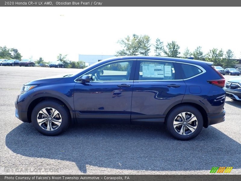 Obsidian Blue Pearl / Gray 2020 Honda CR-V LX AWD
