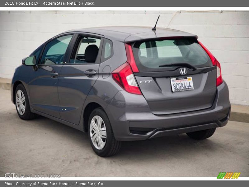 Modern Steel Metallic / Black 2018 Honda Fit LX