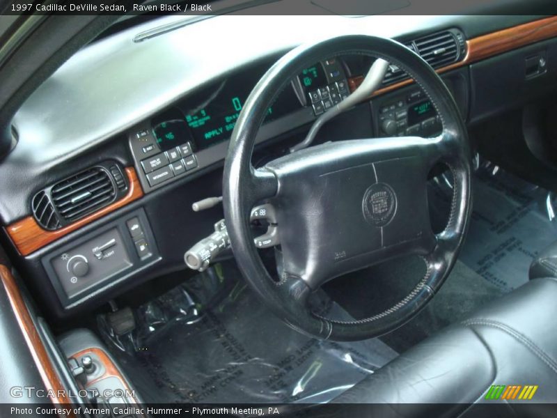 Raven Black / Black 1997 Cadillac DeVille Sedan
