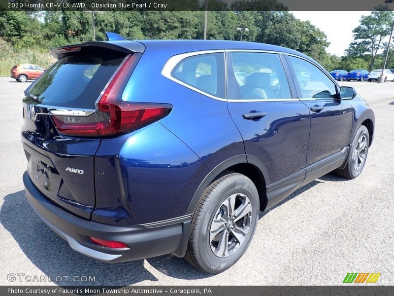Obsidian Blue Pearl / Gray 2020 Honda CR-V LX AWD