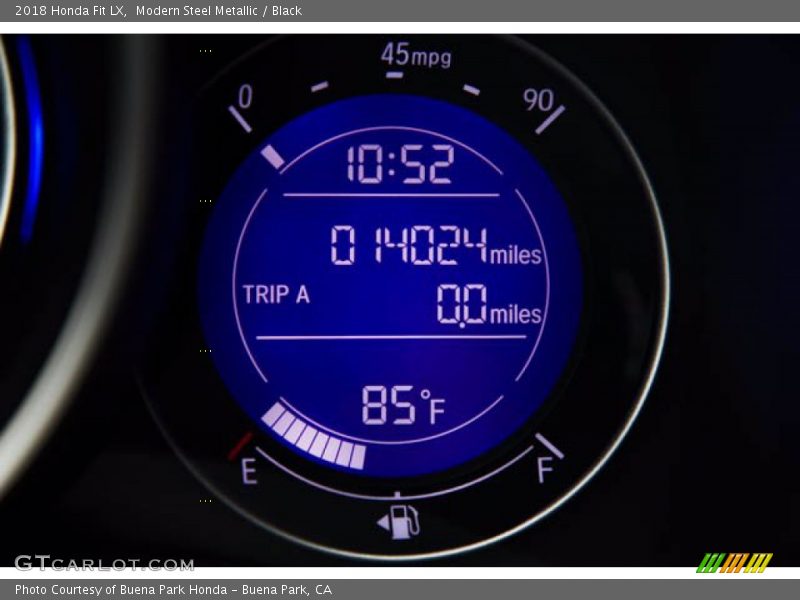 Modern Steel Metallic / Black 2018 Honda Fit LX