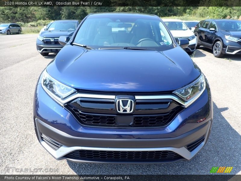 Obsidian Blue Pearl / Gray 2020 Honda CR-V LX AWD