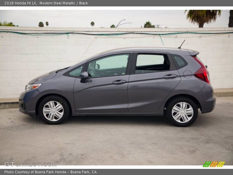Modern Steel Metallic / Black 2018 Honda Fit LX
