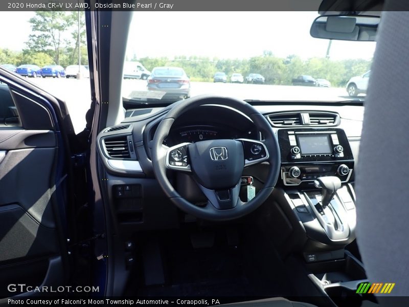 Obsidian Blue Pearl / Gray 2020 Honda CR-V LX AWD
