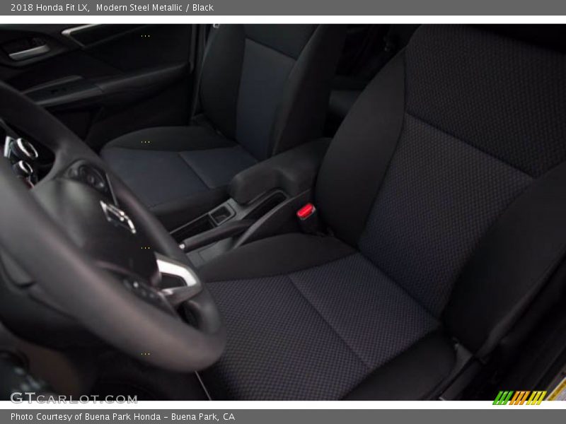 Modern Steel Metallic / Black 2018 Honda Fit LX