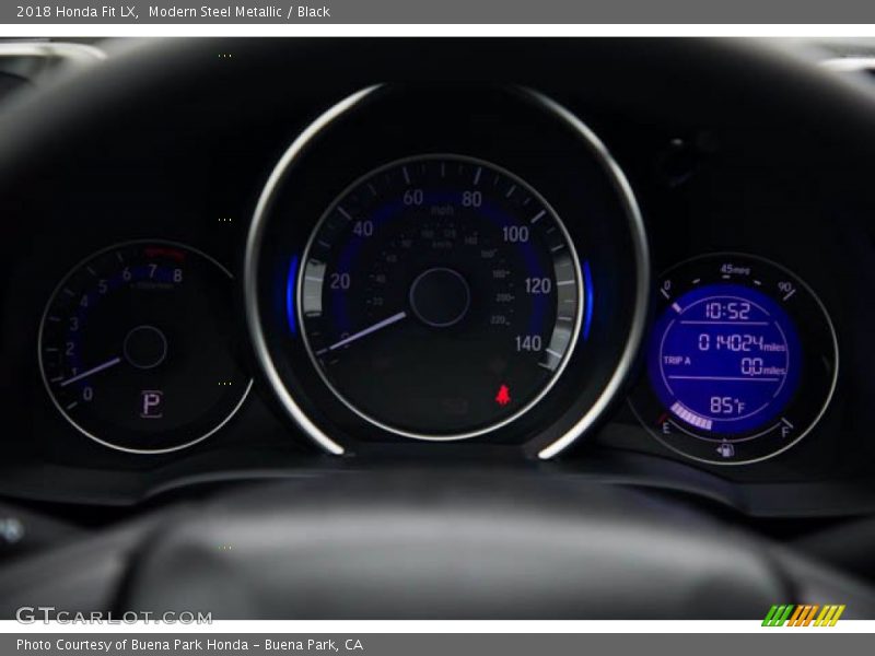 Modern Steel Metallic / Black 2018 Honda Fit LX