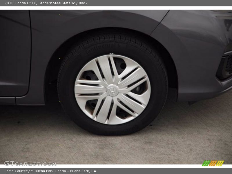 Modern Steel Metallic / Black 2018 Honda Fit LX