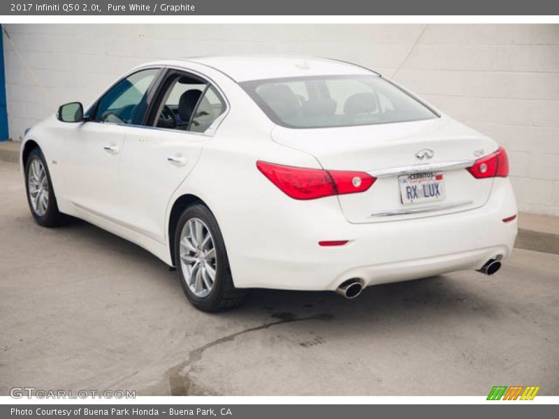 Pure White / Graphite 2017 Infiniti Q50 2.0t