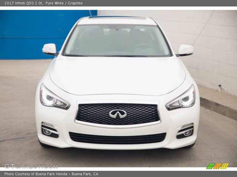 Pure White / Graphite 2017 Infiniti Q50 2.0t