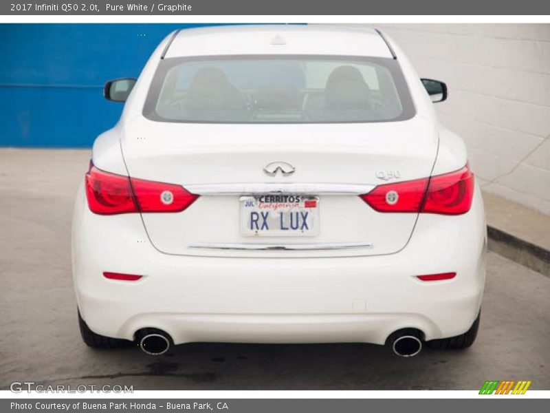 Pure White / Graphite 2017 Infiniti Q50 2.0t