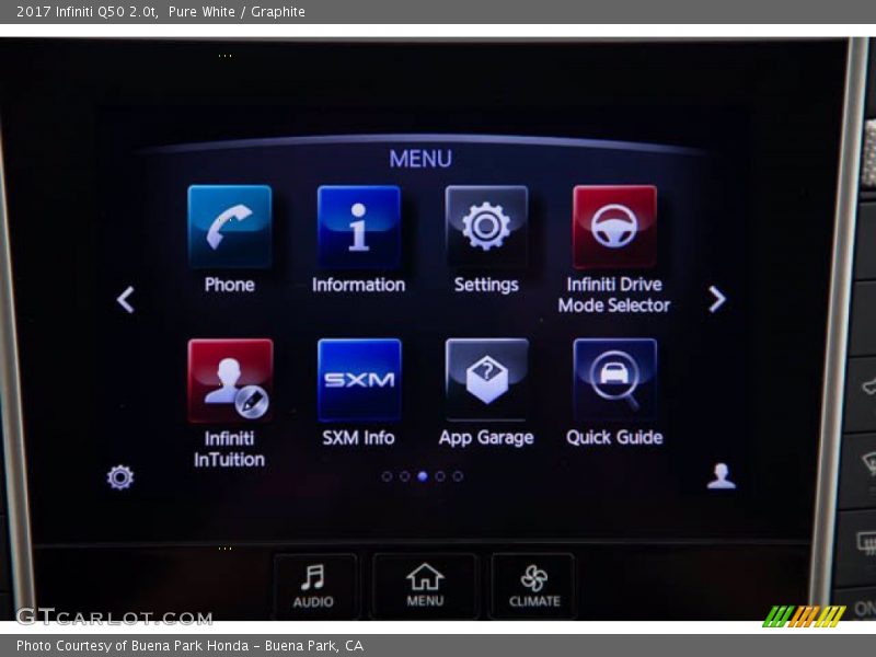 Pure White / Graphite 2017 Infiniti Q50 2.0t