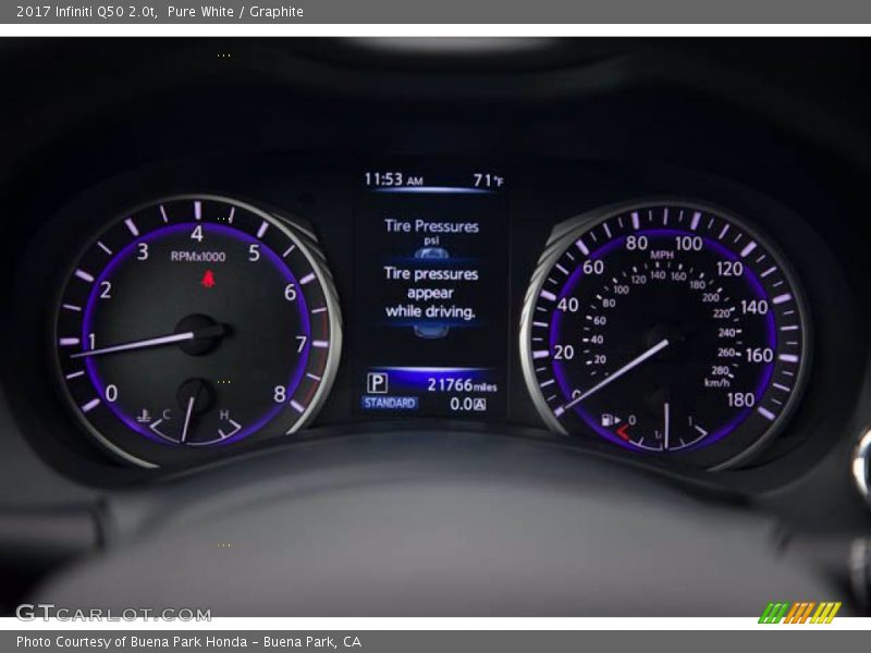  2017 Q50 2.0t 2.0t Gauges