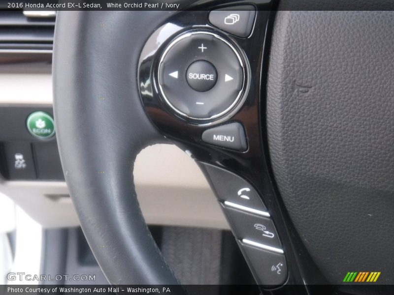 White Orchid Pearl / Ivory 2016 Honda Accord EX-L Sedan