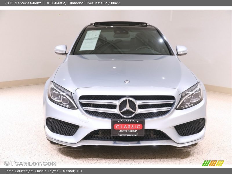 Diamond Silver Metallic / Black 2015 Mercedes-Benz C 300 4Matic