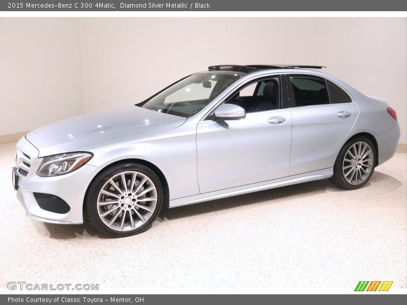 Diamond Silver Metallic / Black 2015 Mercedes-Benz C 300 4Matic