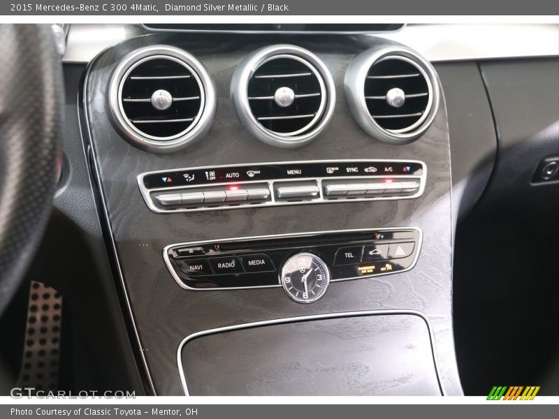 Diamond Silver Metallic / Black 2015 Mercedes-Benz C 300 4Matic