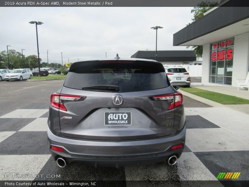 Modern Steel Metallic / Red 2019 Acura RDX A-Spec AWD