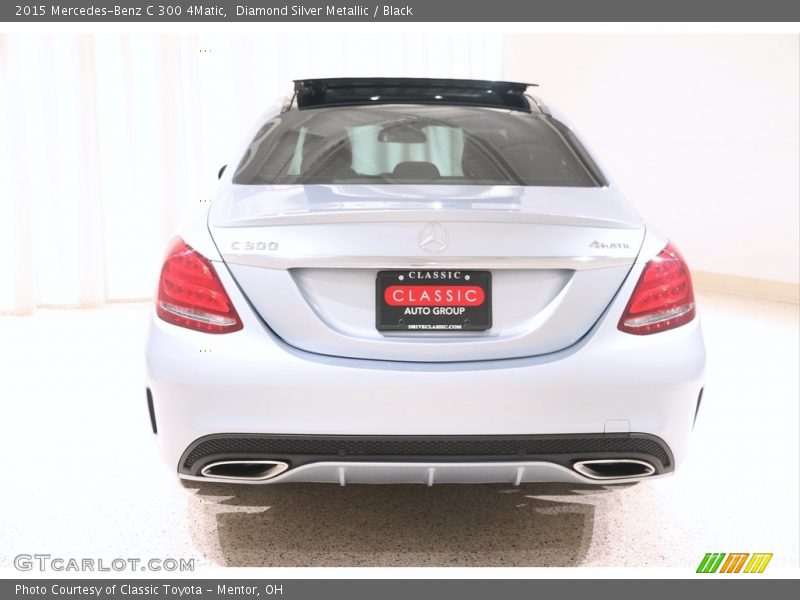 Diamond Silver Metallic / Black 2015 Mercedes-Benz C 300 4Matic