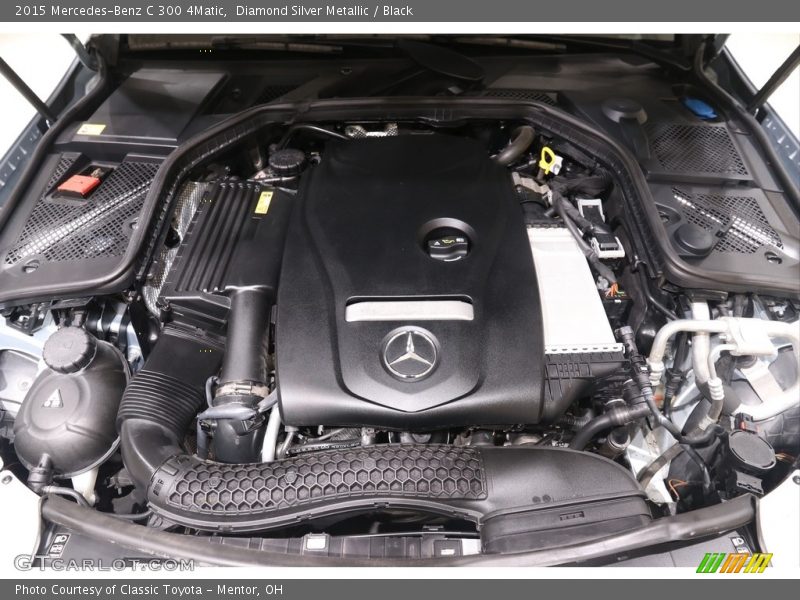 Diamond Silver Metallic / Black 2015 Mercedes-Benz C 300 4Matic