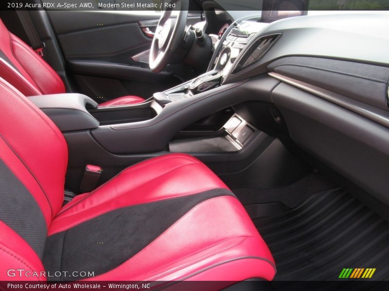 Modern Steel Metallic / Red 2019 Acura RDX A-Spec AWD