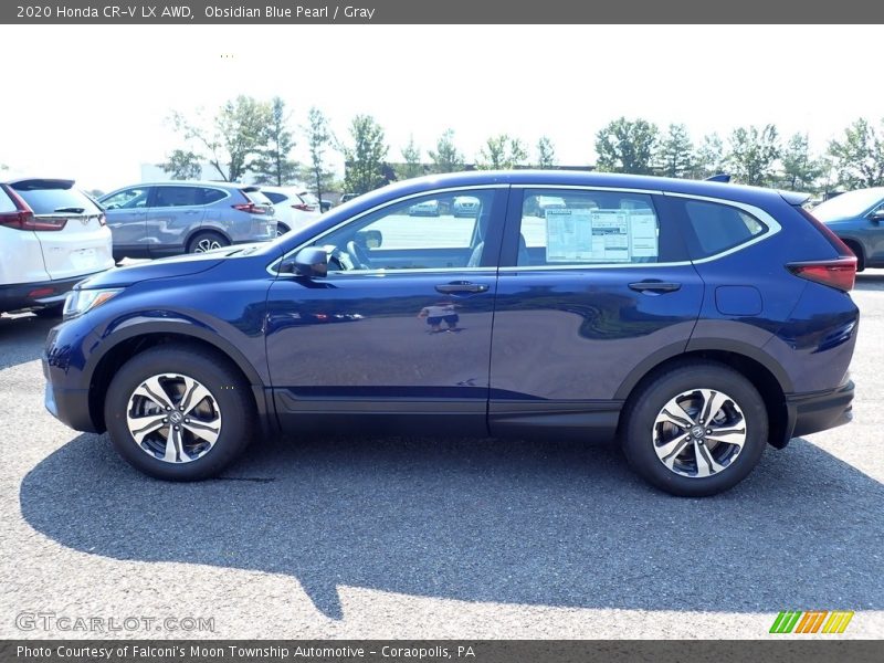 Obsidian Blue Pearl / Gray 2020 Honda CR-V LX AWD