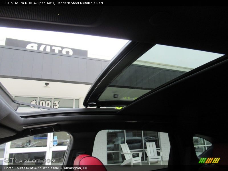 Modern Steel Metallic / Red 2019 Acura RDX A-Spec AWD