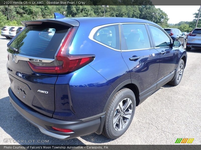 Obsidian Blue Pearl / Gray 2020 Honda CR-V LX AWD