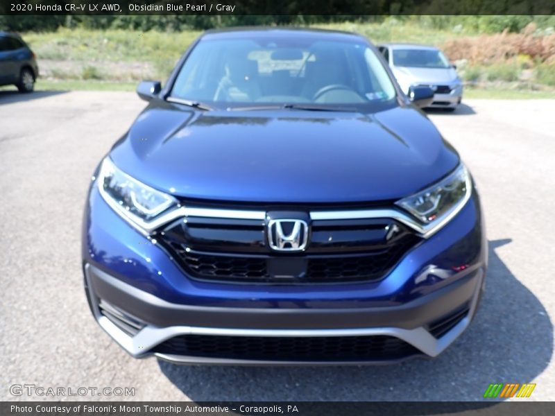 Obsidian Blue Pearl / Gray 2020 Honda CR-V LX AWD