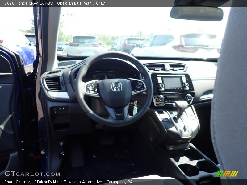 Obsidian Blue Pearl / Gray 2020 Honda CR-V LX AWD