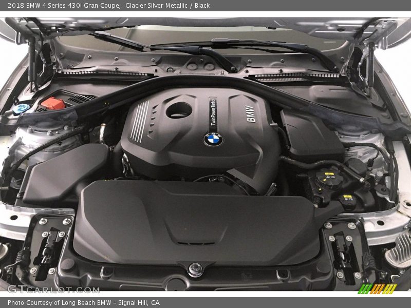 Glacier Silver Metallic / Black 2018 BMW 4 Series 430i Gran Coupe