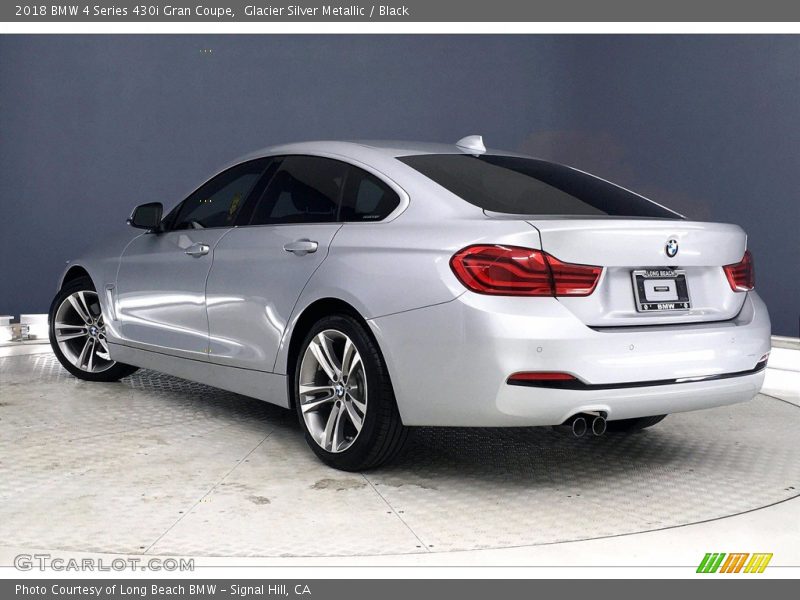 Glacier Silver Metallic / Black 2018 BMW 4 Series 430i Gran Coupe