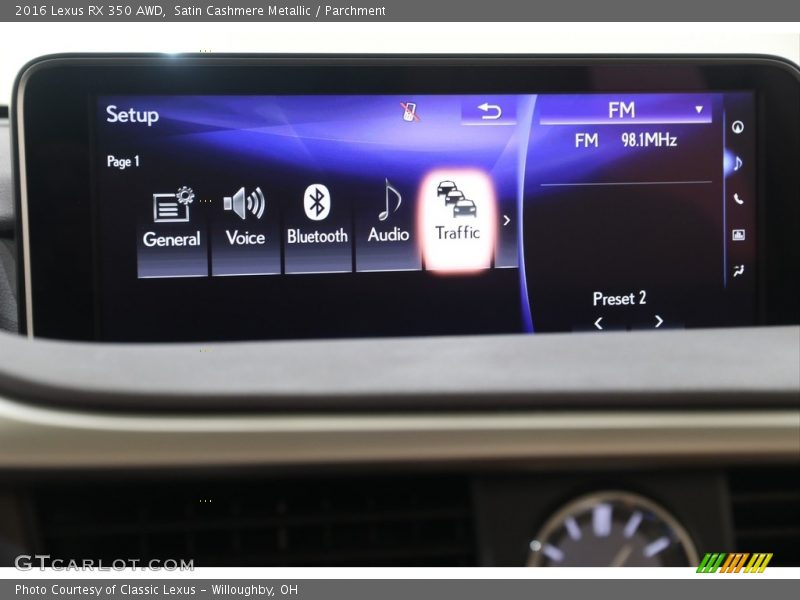 Satin Cashmere Metallic / Parchment 2016 Lexus RX 350 AWD