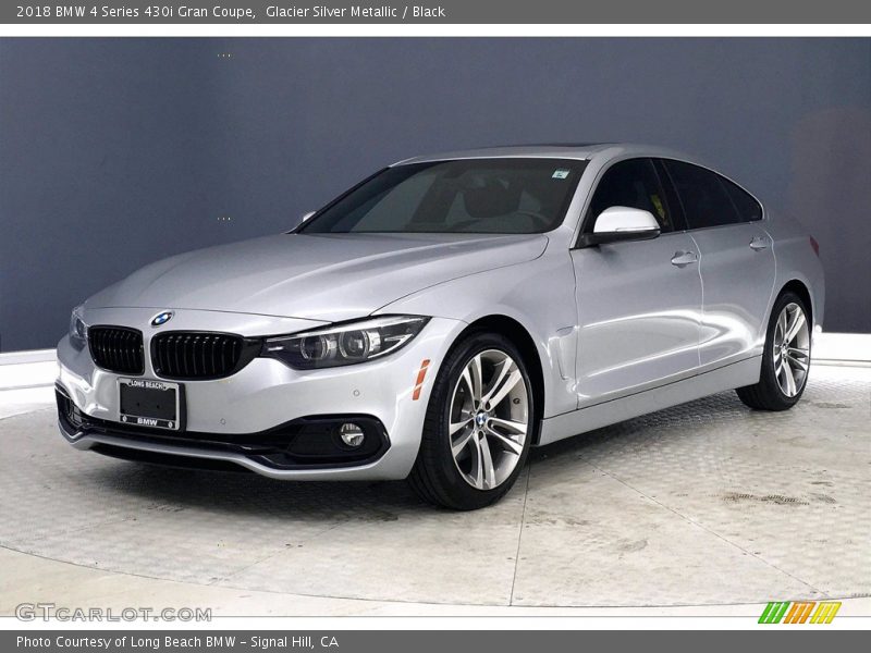 Glacier Silver Metallic / Black 2018 BMW 4 Series 430i Gran Coupe
