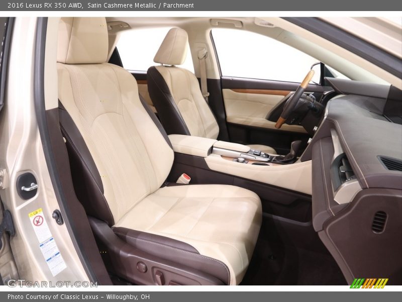 Front Seat of 2016 RX 350 AWD