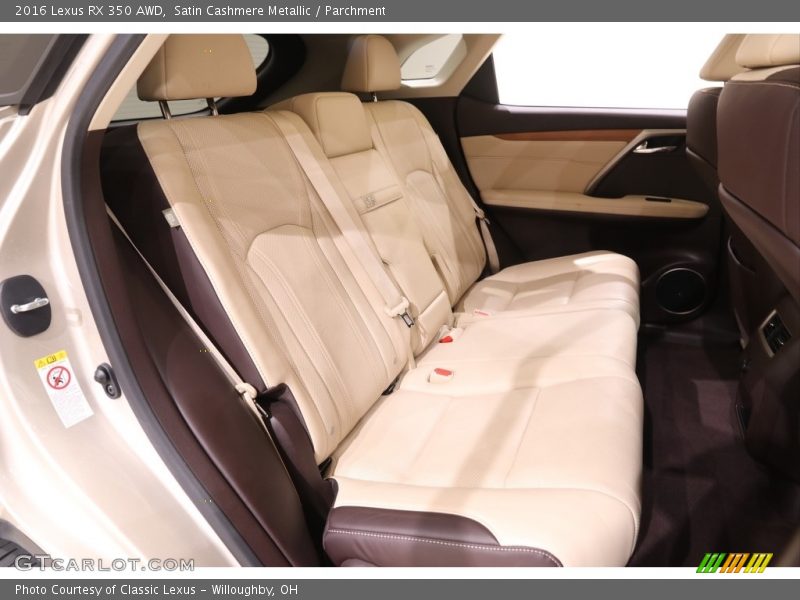 Rear Seat of 2016 RX 350 AWD