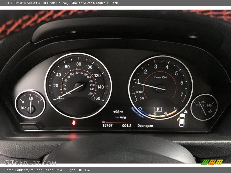 Glacier Silver Metallic / Black 2018 BMW 4 Series 430i Gran Coupe