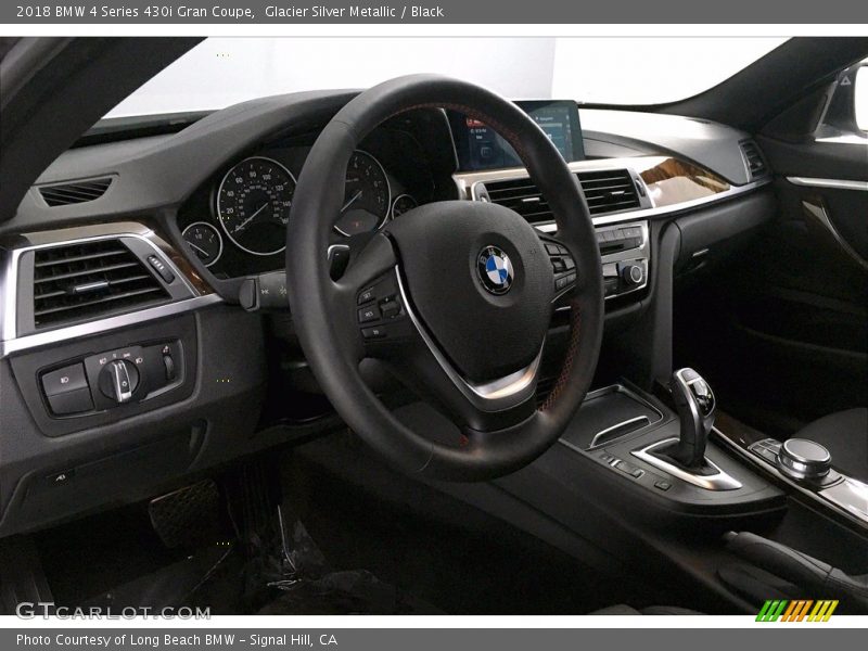 Glacier Silver Metallic / Black 2018 BMW 4 Series 430i Gran Coupe