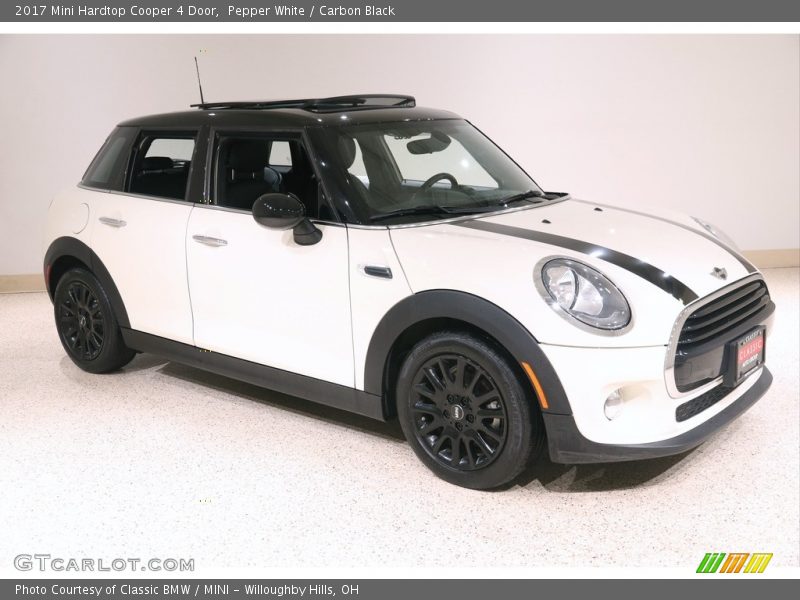 Pepper White / Carbon Black 2017 Mini Hardtop Cooper 4 Door