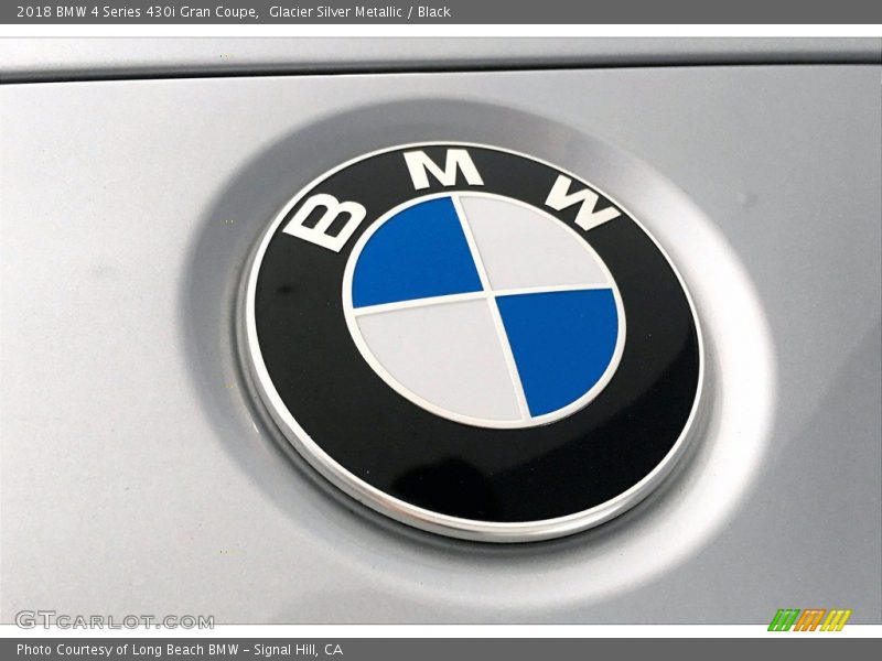 Glacier Silver Metallic / Black 2018 BMW 4 Series 430i Gran Coupe