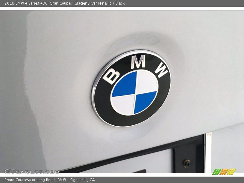 Glacier Silver Metallic / Black 2018 BMW 4 Series 430i Gran Coupe