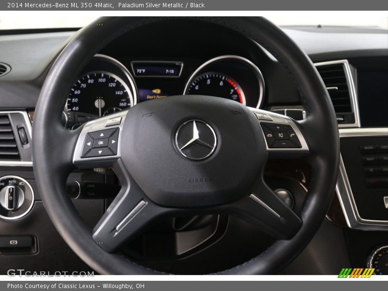 Paladium Silver Metallic / Black 2014 Mercedes-Benz ML 350 4Matic