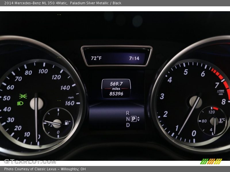 Paladium Silver Metallic / Black 2014 Mercedes-Benz ML 350 4Matic