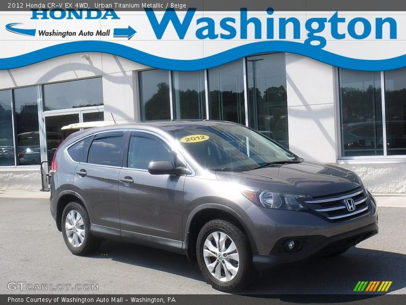 Urban Titanium Metallic / Beige 2012 Honda CR-V EX 4WD