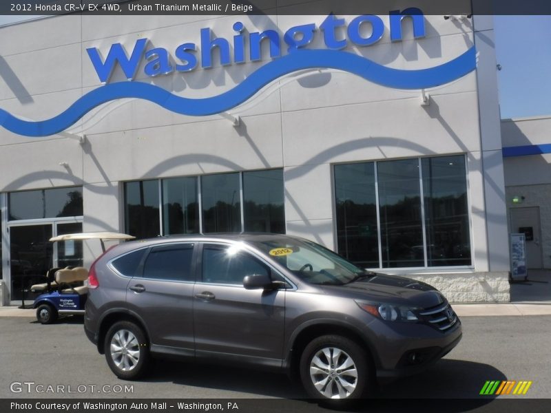 Urban Titanium Metallic / Beige 2012 Honda CR-V EX 4WD