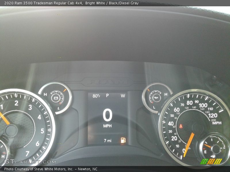 Bright White / Black/Diesel Gray 2020 Ram 3500 Tradesman Regular Cab 4x4