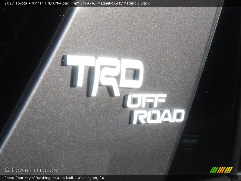 Magnetic Gray Metallic / Black 2017 Toyota 4Runner TRD Off-Road Premium 4x4