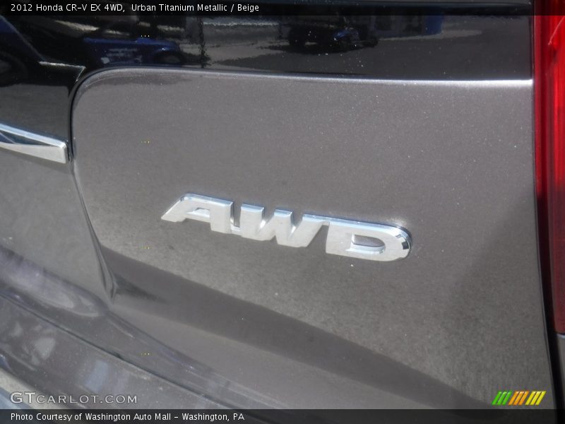 Urban Titanium Metallic / Beige 2012 Honda CR-V EX 4WD